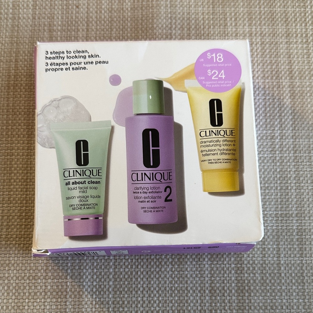 NWT Skincare Essentials Travel Set - Cleanser, Clarifying Lotion & Moisturizer